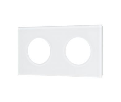 Рамка стеклянная на 2 поста Arlight FRM-GLARE-GC-2-WH 043835