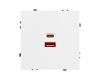 USB Розетка тип A+C софт-тач белый кварц Arlight SCT-MUAC-SFPL-FC-WH (65W, QC3) 054316(1)