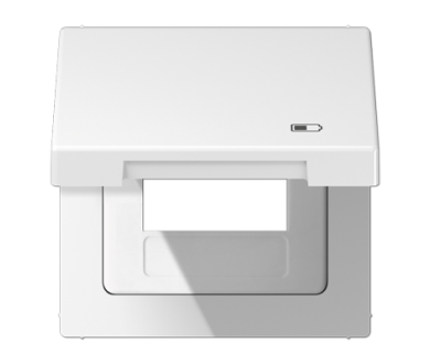 Рамка с подпружиненной крышкой для USB-механизмов Jung LS990BFKLUSBWW