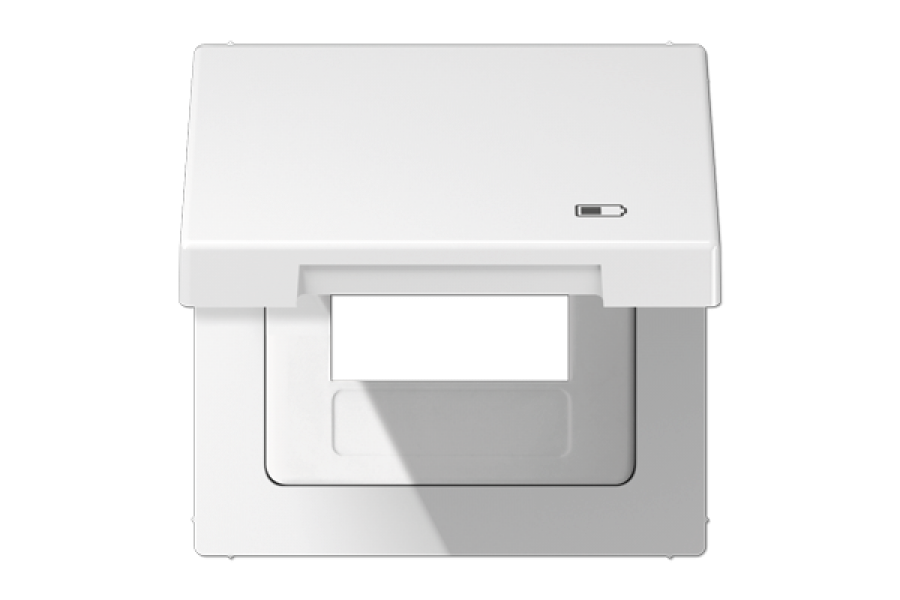 Рамка с подпружиненной крышкой для USB-механизмов Jung LS990BFKLUSBWW