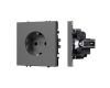 Розетка зк со шторками софт-тач серый базальт Arlight SCT-MEU-SFPL-GR (250V, 16A) 054279(1)