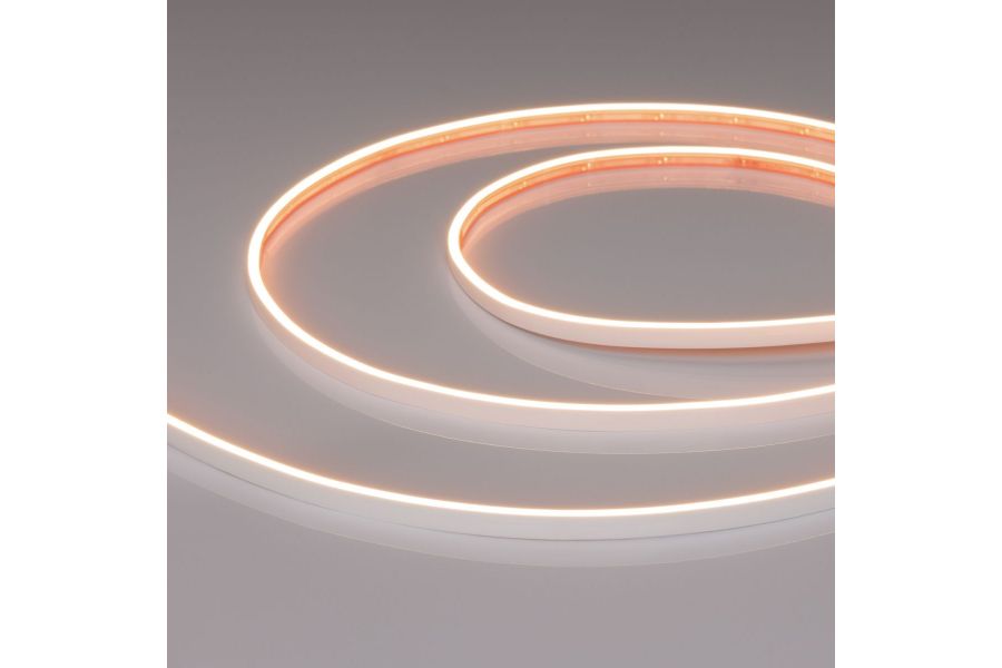 Светодиодная лента герметичная Arlight VELA-M240-2.5x6mm 24V Warm3000 (5 W/m, IP65, 5m) 053268