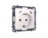 Комплект механизма электрической розетки 2USB С+C 20W Ambrella Volt MA210510 (быстрая зарядка) с/з на винтовых зажимах 16A-250V Alfa Жемчуг Quant