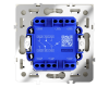 Проходной переключатель двухклавишный с подсветкой Voltum S70 VLS020405 (сталь)