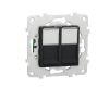 Розетка компьютерная RJ45X2 Schneider Electric Unica New Cat. 5е UTP NU542054