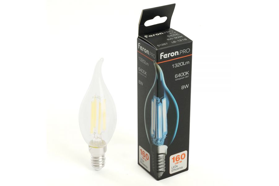 Лампа светодиодная Feron LB-1218 E14 8W 6400K 51267