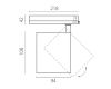 Трековый трехфазный светильник Quattro LED с управлением TRIAC Lightstar Alta Base A5447TRIAC
