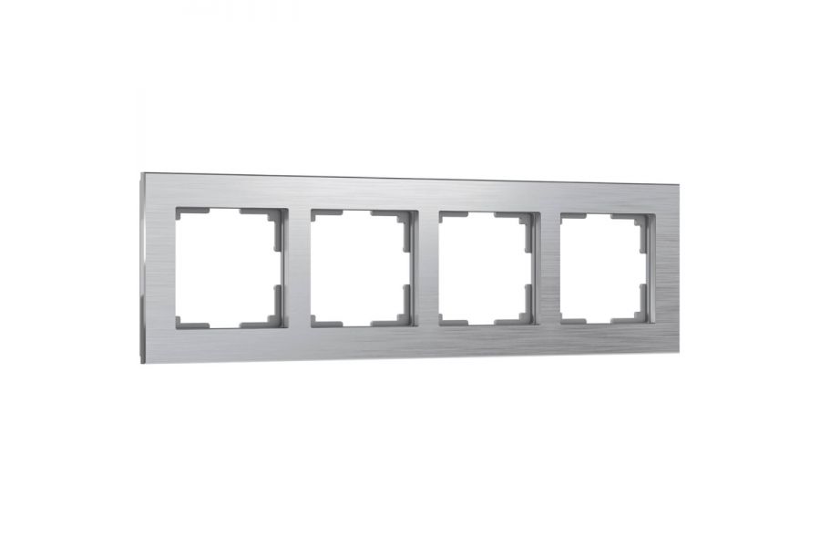 Рамка на 4 поста Werkel Aluminium алюминий W0041706 4690389158070