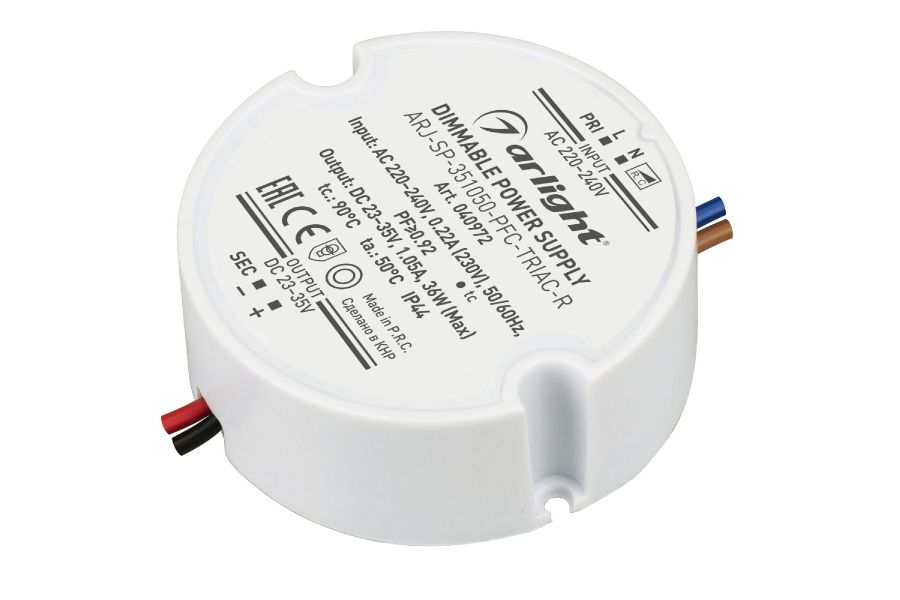 Блок питания Arlight ARJ-SP-351050-PFC-TRIAC-R (36W, 23-35V, 1050mA) 040972