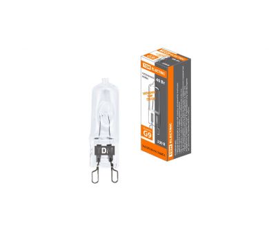 Лампа галогенная TDM Electric G9 40W 3000K прозрачная SQ0341-0056