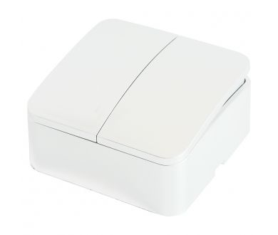 Выключатель двухклавишный Stekker София MSW10-20-01 49289