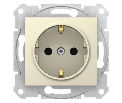 Розетка Schneider Electric Sedna с з/к со шторками 16A 250V SDN3001747