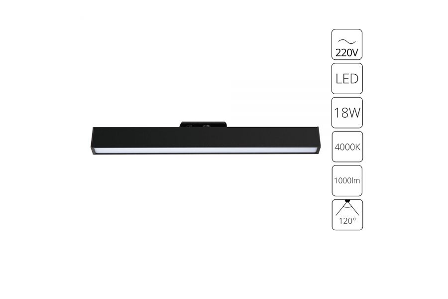 Трековый однофазный светильник Arte Lamp Lineetta A4576PL-1BK