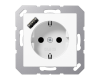 Розетка 2K+З USB Typ A Jung A1520-18AWW
