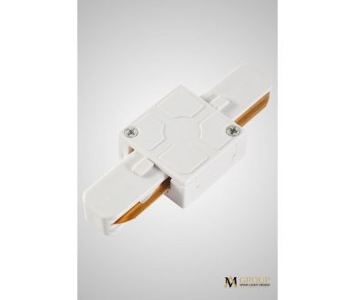 Трековый однофазный прямой соединитель AM Group AM176 WH