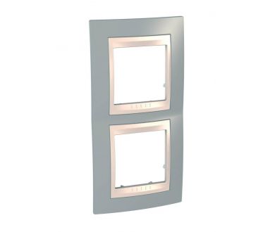 Рамка 2-постовая вертикальная Schneider Electric Unica Хамелеон MGU6.004V.565