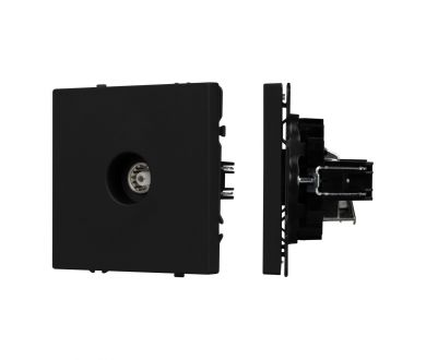 Механизм телевизионной розетки Arlight SCT-NOBE-MTV1-SFPL-BK (Черный оникс) 054293