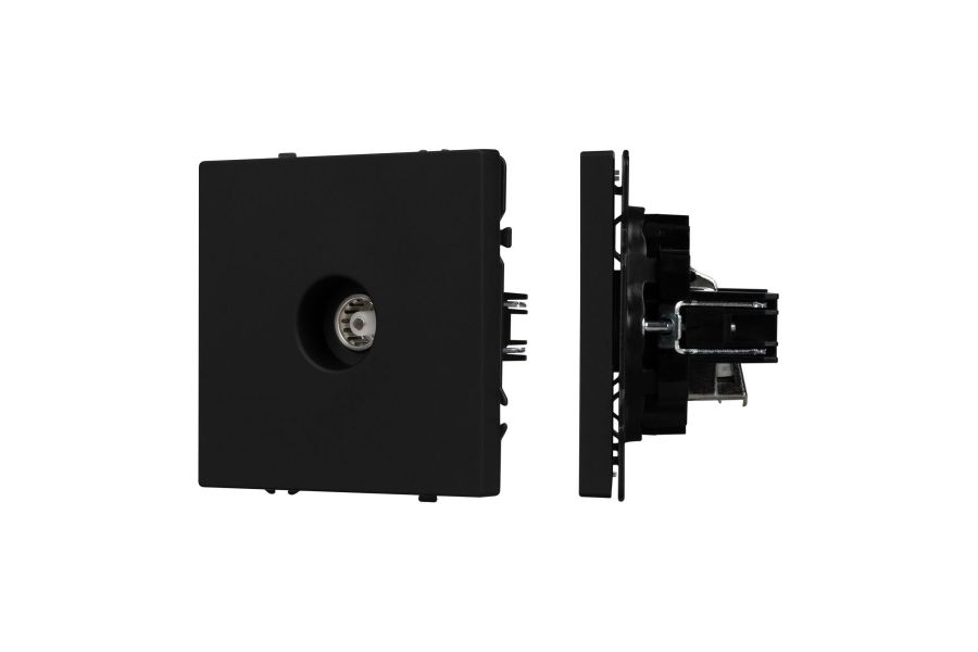 Механизм телевизионной розетки Arlight SCT-NOBE-MTV1-SFPL-BK (Черный оникс) 054293