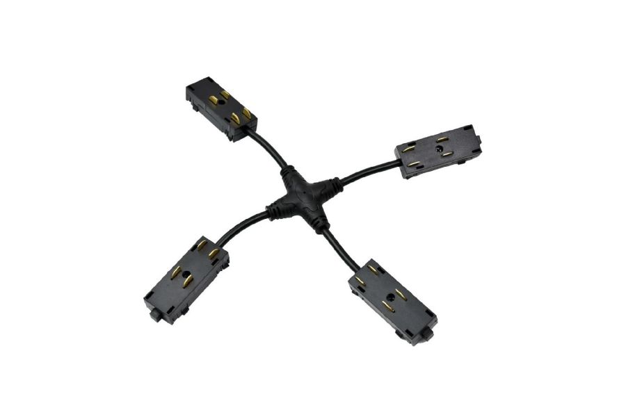 Коннектор питания Х-образный Aployt Magnetic track 220 APL.0280.00.05