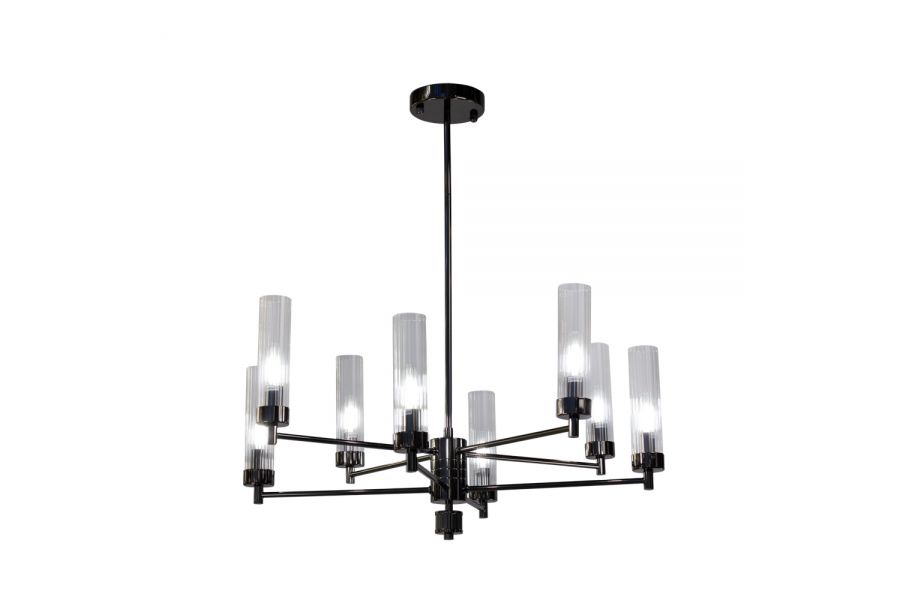 Люстра на штанге AM Group INDIGO SP8 PEARL BLACK