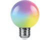 Лампа светодиодная Feron LB-371 шар матовый E27 3W RGB плавная сменая цвета 38115
