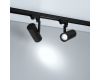 Трековый трехфазный светильник Arlight LGD-URANUS-4TR-R75-18W/25W Warm3500-MIX (BK, 20-50 deg, side holder, 230V) (IP20 Металл) 055807