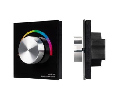 Панель Arlight Smart-P8-RGB-G-IN Black (12-24V, 3x4A, Rotary, 2.4G) 033763