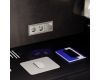 Проходной переключатель двухклавишный с подсветкой Voltum S70 VLS020404 (шелк)