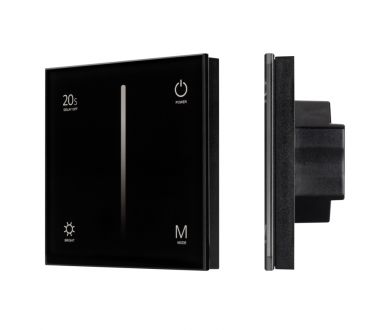 Панель Arlight Smart-P6-Dim-G-IN Black (12-24V, 4x3A, Sens, 2.4G) 034780