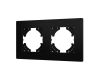 Рамка на 2 поста пластиковая Arlight FRM-PERIO-PL-2-BK 049751