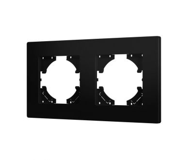 Рамка на 2 поста пластиковая Arlight FRM-PERIO-PL-2-BK 049751