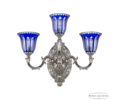 Бра Bohemia Ivele Crystal Verona 7214B12/2+1/210 Ni P2 U Clear-Blue/H-1H