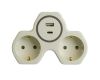 Разветвитель сетевой 2-местный с/з и USB+Type C Stekker ADP16-15-20 50071