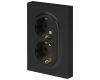 Розетка Эра Arktik 16-2104-05 двойная с заземлением 2X2P+E Schuko 16А-250В антрацит Б0070448