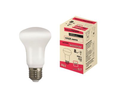 Лампа светодиодная TDM Electric Народная E27 8W 3000K матовая SQ0340-0140