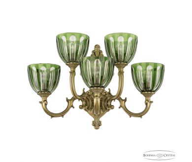 Бра Bohemia Ivele Crystal Verona 7214B16/3+2/210 FP P1 U Clear-Green/H-1H