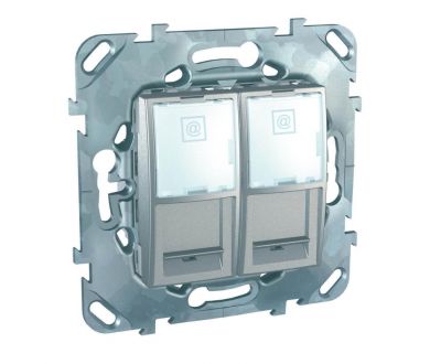 Розетка компьютерная 2хRJ45 Schneider Electric Unica MGU5.2020.30ZD