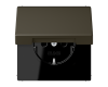Розетка 2K+З с крышкой Jung LC1520BFKL241