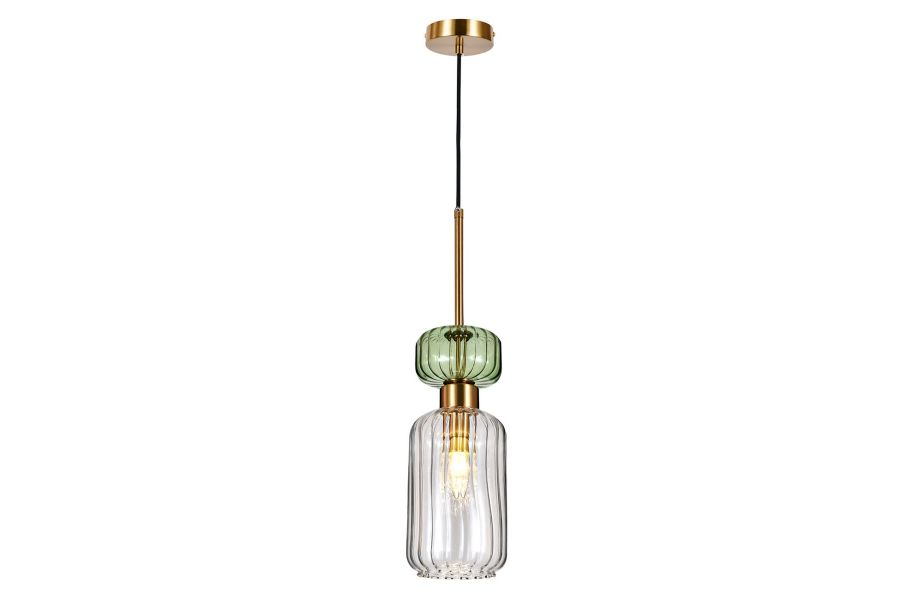 Подвесной светильник Escada Gloss 1141/1S Antique copper/Green/Clear