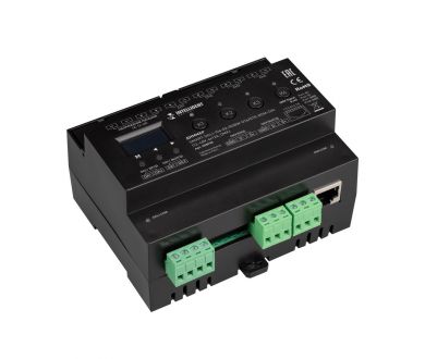 Диммер Arlight SMART-DALI-104-82-RGBW-DT6/DT8-RDM-DIN (12-48V, 4x12A, DMX) (IARL, IP20 Пластик) 058998
