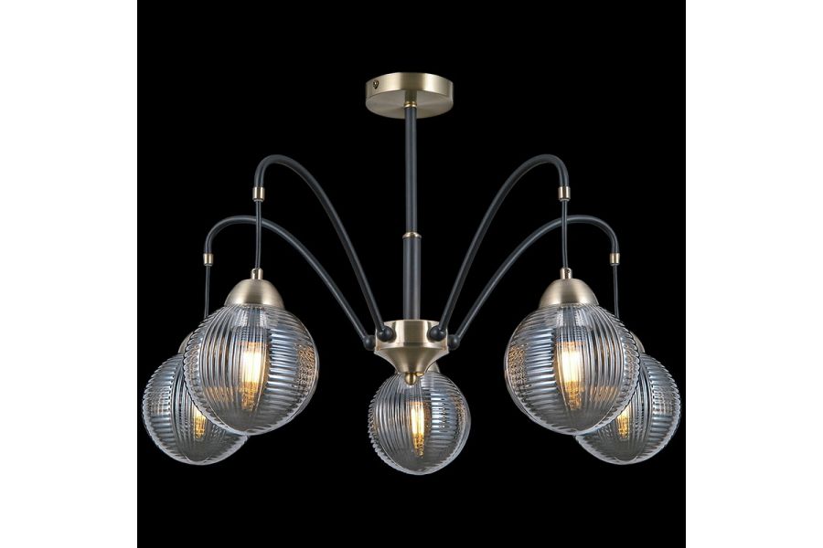 Люстра на штанге Illumico IL0433-5PSQ-79 BK AB
