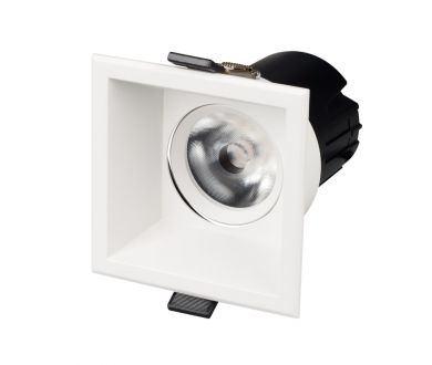 Карданный светильник Arlight MS-FLOW-BUILT-S85x85-12W Warm3000 (WH, 15 deg, 230V) (IP20 Металл) 053777