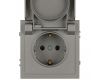 Розетка Эра Galaxy 15-2103-07 c заземлением 2P+E Schuko со шторками с крышкой 16А-250В IP20 титан Б0070670