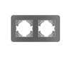 Рамка на 2 поста стеклянная Arlight FRM-OMALI-SFGS-2-GR 049710