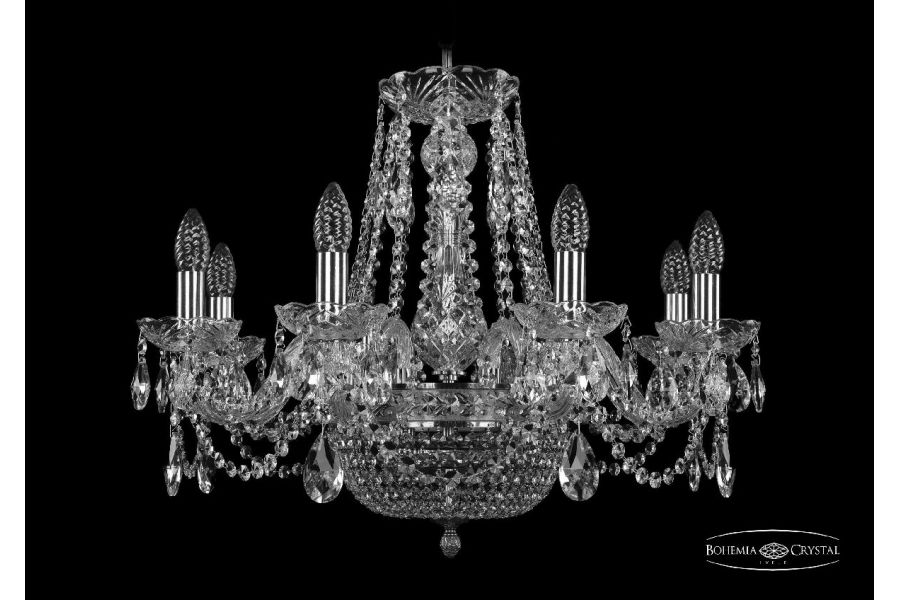 Подвесная люстра Bohemia Ivele Crystal 1450/8/160/250 Ni