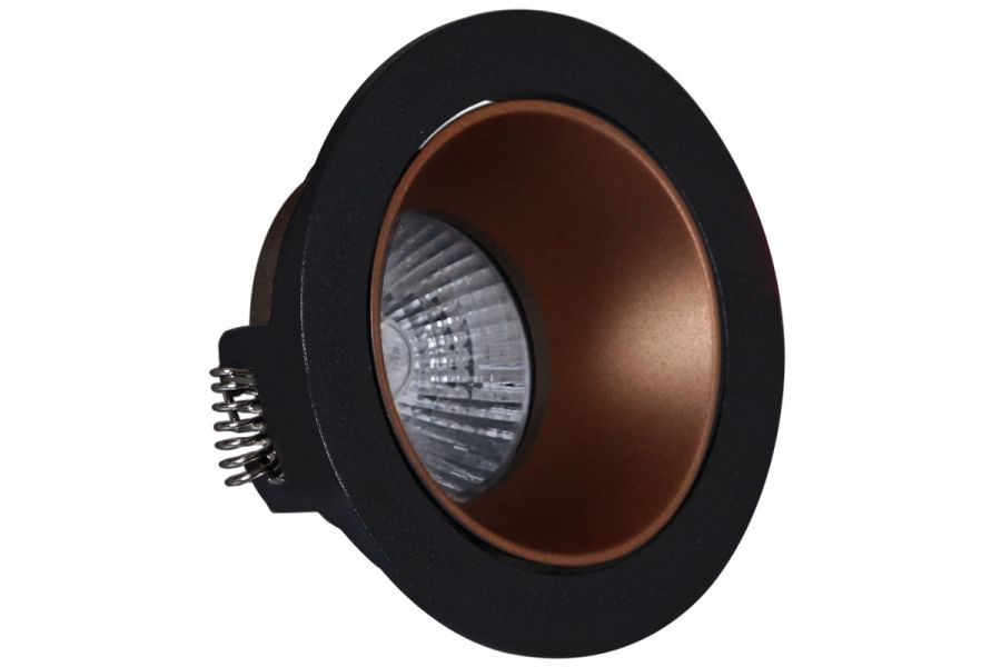 Встраиваемый светильник Reluce 16085-9.0-001PT MR16 BK+ROSE GD