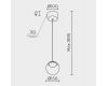 Подвесной светильник Modelux ML.2338.150 BK-GD