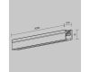 Шинопровод магнитный накладной/подвесной Maytoni Technical Busbar trunkings Levity TRX184-112B-1