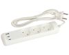 Удлинитель Эра U-3-1,5m-USB-W 3 розетки + 3xUSB A+C 1,5м 10А белый