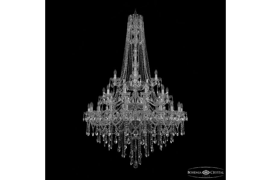 Подвесная люстра Bohemia Ivele Crystal 1415/20+10+5/400/h-182/3d Ni